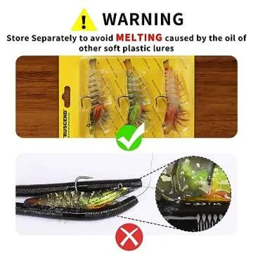 TRUSCEND Pre-Rigged Fishing Jigs - Super Durable TPE Shrimp Lures for Bass & Trout