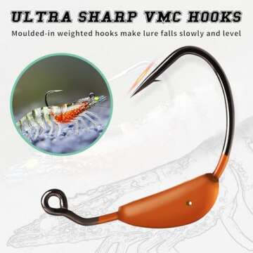TRUSCEND Lifelike TPE Shrimp Fishing Jigs for All Anglers