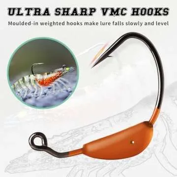 TRUSCEND Lifelike TPE Shrimp Fishing Jigs for All Anglers