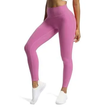 Aoxjox High Waisted Yoga Pants for Women - Spring Crocus