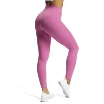 Aoxjox High Waisted Yoga Pants for Women - Spring Crocus