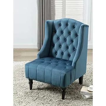 Altrobene Modern Velvet Accent Chair for Stylish Decor
