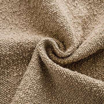 Foindtower Textured Boucle Throw Pillow Covers Accent Solid Lumbar Pillow Cases Cozy Soft Decorative Couch Cushion Case for Chair Sofa Bedroom Living Room Home Decor, 12 x 20 Inch,Taupe Khaki Camel