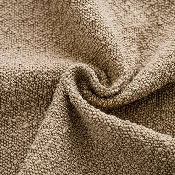 Foindtower Textured Boucle Throw Pillow Covers Accent Solid Lumbar Pillow Cases Cozy Soft Decorative Couch Cushion Case for Chair Sofa Bedroom Living Room Home Decor, 12 x 20 Inch,Taupe Khaki Camel