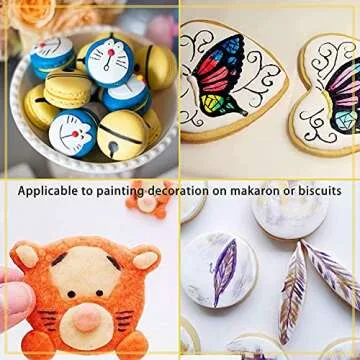 Food Coloring Pens, Upgrade 12Pcs Food Coloring Marker Pens Dual Sided Edible Markers with Fine（0.7mm）and Thick Tip Food Grade Gourmet Writers for DIY Fondant Cakes Frosting Baking Party