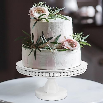 Wood Cake Stand, Cupcake Stand with Pedestal Stand, White Cake Stands for Dessert Table/Party/Weddin...