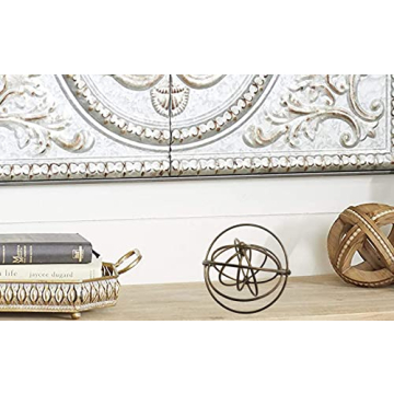 Gold Metal Decorative Sphere - Modern Home Decor