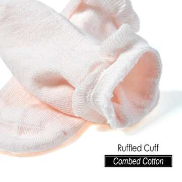 EPEIUS Toddler Girl Non Slip Ruffle Socks | Soft & Stylish