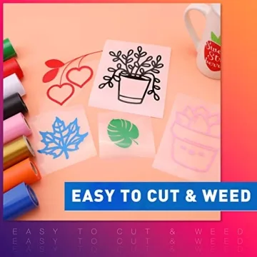 HTVRONT Pink Permanent Vinyl for Cricut 12" x 11 FT Rolls