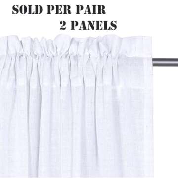 Linen Curtains Blended Panels for Energy Efficient Light Filtering