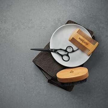 Premium Beard Care Kit for Grooming & Trimming Facial Hair