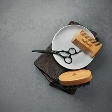 Premium Beard Care Kit for Grooming & Trimming Facial Hair