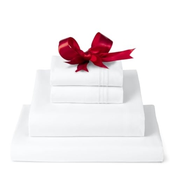 Mellanni King Sheets Set - 4 PC Iconic Collection Bedding - Hotel Luxury, Extra Soft, Cooling Bed Sheets - Wrinkle, Fade, Stain Resistant (King, White)