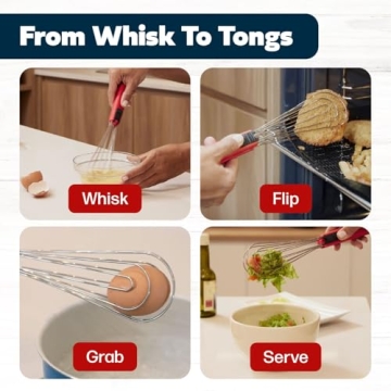 Multipurpose 6-in-1 Cooking Tongs for Easy Food Prep
