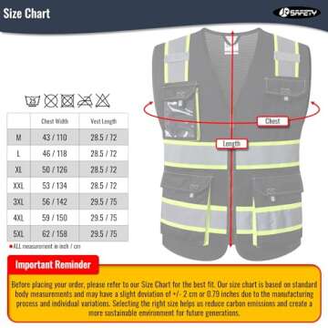 JKSafety Hi Vis Reflective Safety Vests for Men Women High Visibility Vest with Pockets Mesh Fabric ...