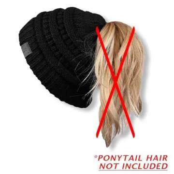 Stylish Funky Junque Women's Pony Tail Winter Hat