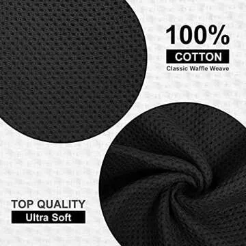Homaxy 100% Cotton Waffle Weave Kitchen Towels, 13 x 28 Inches Super Absorbent and Machine Washable ...