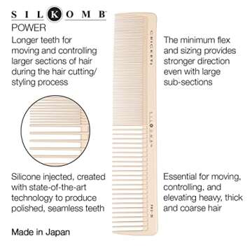 Cricket Silkomb Pro 30 Power Hair Comb Professional Stylist Combs for Cutting, Color, Detangling, St...