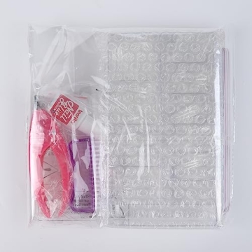 Teenitor Clear Coffin Nail Tips - 600 Pcs Nail Set