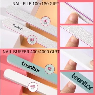 Teenitor Clear Coffin Nail Tips - 600 Pcs Nail Set