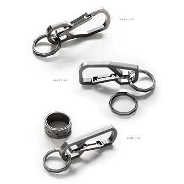 HandGrey KNOX custom Titanium Split Key Ring