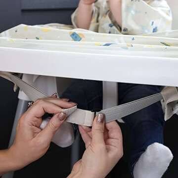 BIBaDO - Short Sleeve Baby Bibs - Babies & Toddlers 6-36 Months - Coverall Baby Led Weaning Bib - Easy Wipe, Soft, Waterproof (Cosmic Companions)