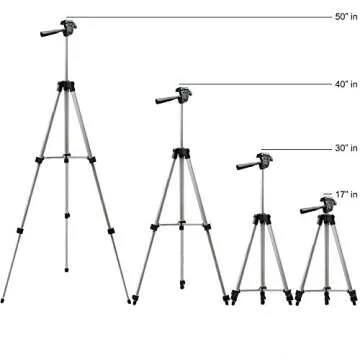 Acuvar 50" Smartphone/Camera Tripod Fits All Smartphones iPhone 12 Max, 11 Pro Max, 11 Pro, 11, Xs, Max, Xr, X 8, 8+, 7, 7 Plus, Android Note 10 (Universal Mount + Remote)