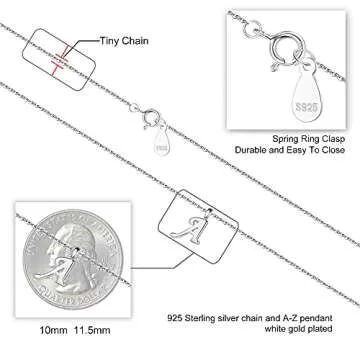 Elegant Tiny Sterling Silver Initial Necklace for Women