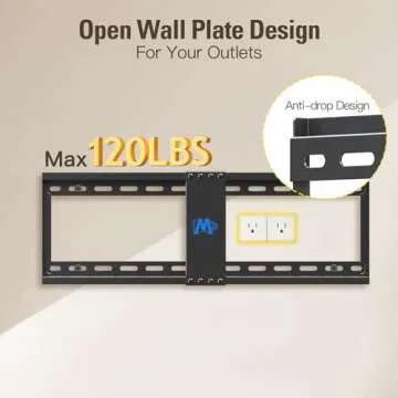 Mounting Dream TV Wall Mount, UL Listed Advanced TV Bracket for Most 42-90 Inches TVs with Full Tilt Extension up to 7 Inches, Fits 16, 18, 24 Inches Studs, Max VESA 600x400mm and 120Lbs, MD2104