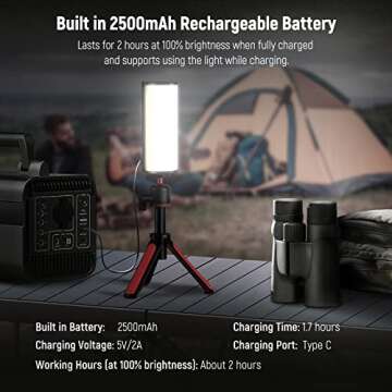 NEEWER Basic Magnetic Handheld Light Wand, 360° Full RGB Mini LED Video Light Stick, 2500mAh Battery, 2500-8500K Dimmable Camera Tube Light for Studio Photography TikTok YouTube Vlog, TL96RGB