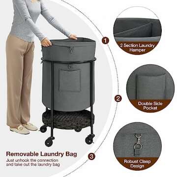 Greenstell Laundry Hamper - 33.5 Gal Stylish and Functional