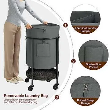 Greenstell Laundry Hamper - 33.5 Gal Stylish and Functional