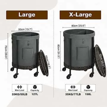 Greenstell Laundry Hamper - 33.5 Gal Stylish and Functional