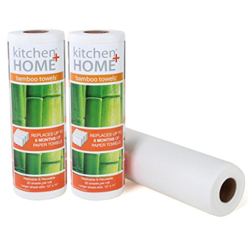 Kitchen + Home Paper Towel Alternative – Heavy Duty Washable Reusable Rayon Towels Made From Bambo...
