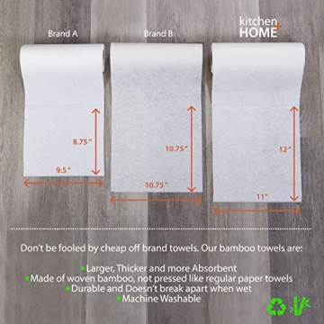 Heavy Duty Washable Bamboo Towels - Eco-Friendly and Durable