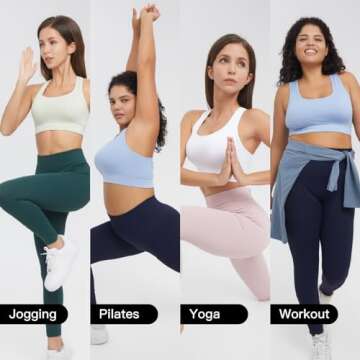 AMRIY Racerback Sports Bras for Women Medium Support Padded Bra Supportive Compression Seamless Women's Sports Wireless Bra Black White,L