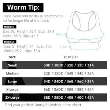 AMRIY Racerback Sports Bras for Women Medium Support Padded Bra Supportive Compression Seamless Women's Sports Wireless Bra Black White,L