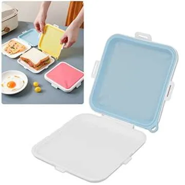 TOPINCN Sandwhich Containers, Portable Sandwiches Storage Box Reusable Sandwich Food Storage Containers Sandwich Box For Kids Adults(Blue)