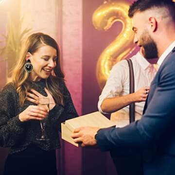 New Years Earrings 2025 Happy New Year Eve Clock Earrings for Women NYE Acrylic Dangle Christmas Earrings Sparkly Festive Holiday Celebration Gifts (Clock-S)