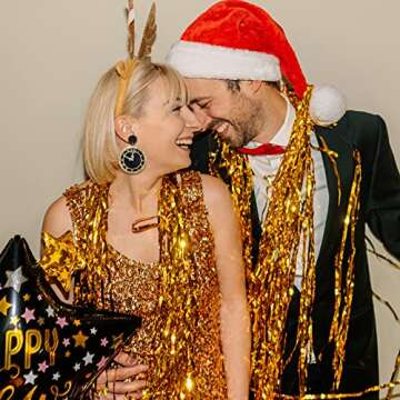 New Years Earrings 2025 Happy New Year Eve Clock Earrings for Women NYE Acrylic Dangle Christmas Earrings Sparkly Festive Holiday Celebration Gifts (Clock-S)