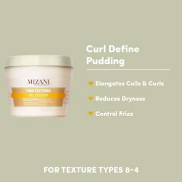 MIZANI True Textures Curl Define Pudding For Curly Hair - Moisturizing & Prevents Frizz With Coconut...