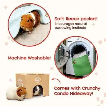 GuineaDad Blue Fleece Bedding for Guinea Pigs - Reusable Liner