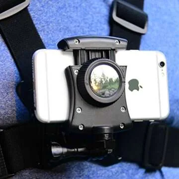 Pixlplay – Smartphone Chest Mount Universal Holder Compatible with iPhone and Samsung Phone Mount for Filming or Photos (Horizontal)
