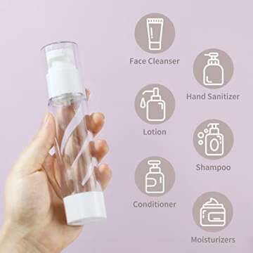 LONGWAY Airless Cosmetic Cream Pump Bottle - Travel Size