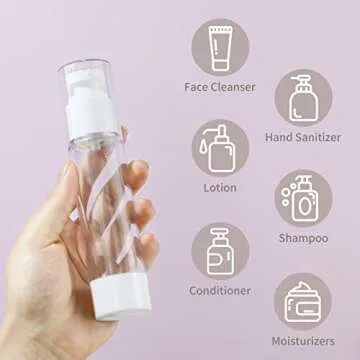 LONGWAY Airless Cosmetic Cream Pump Bottle - Travel Size