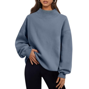 Trendy Queen Women's Oversized Sweatshirt with Unique Collar Design