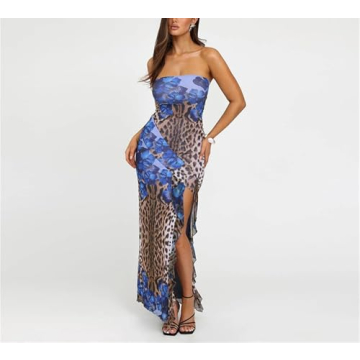 Stylish QNI Maxi Dress for Women - Leopard Print & Comfort