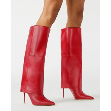 Chic Femflame Fold Over Knee High Boots for Women