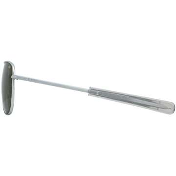 AO Original Pilot Sunglasses - Matte Silver - Calobar Green AOLite Nylon Lenses - Bayonet Temple - 52-20-140