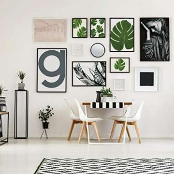 Prextex 30 Artificial Palm Leaves for Party Table Decoration, Imitation Tropical Leaf Placemats Table Runners or Greenery Décor for Events, Beach Theme or Jungle Party Supply (Large, 13.8 x 11.4 Inch)